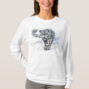 Snow leopard watercolor T-Shirt
