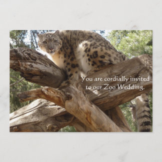 Snow Leopard Zoo Wedding Invitations