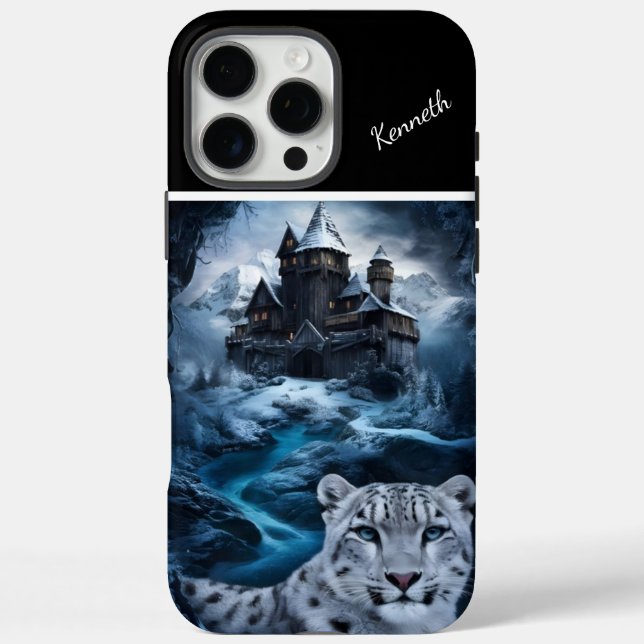 Snow Leopard's Winter Castle Case-Mate iPhone Case (Back)