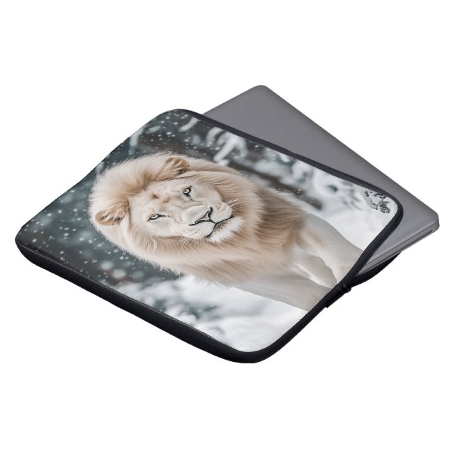 Snow Lion Laptop Sleeve (Front Top)
