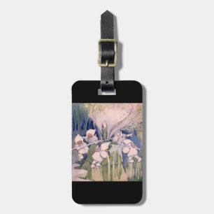 snow luggage tag