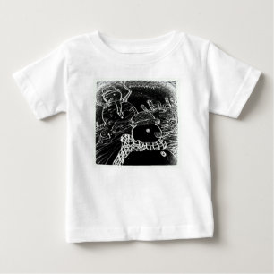 Snow man and Yaie in black Christmas Baby T-Shirt
