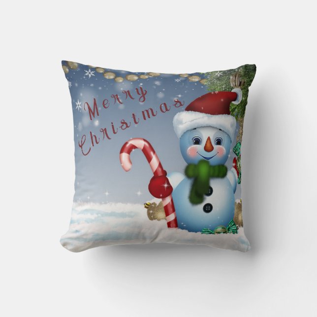 Snow man cushion (Front)
