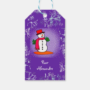 Snow Man Gift Labels
