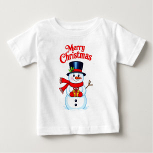 Snow man hat Christmas hat Baby T-Shirt