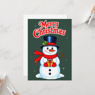 Snow man hat Christmas hat Invitation