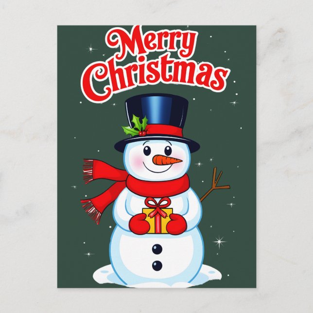 Snow man hat Christmas hat Postcard (Front)