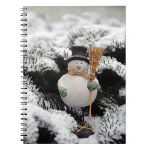 Snow Man Image Winter Season Pictures Notebook