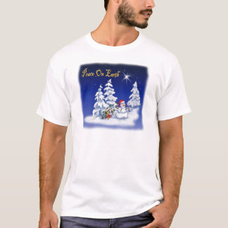 snow man peace on earth T-Shirt