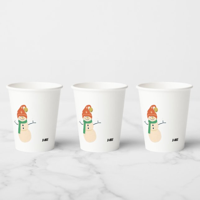 snow man t by premora paper cups (Multi)