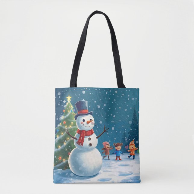 Snow Man Tote Bag (Front)