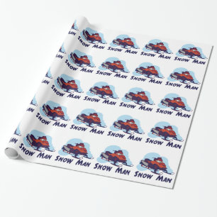 Snow Man Wrapping Paper