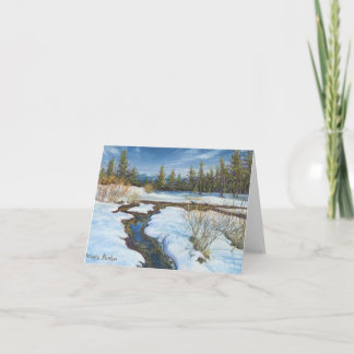 "Snow Melt" by Barbara Stanton: Note Card