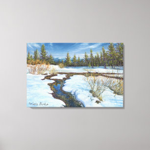 "Snow Melt" Stretched Canvas Print