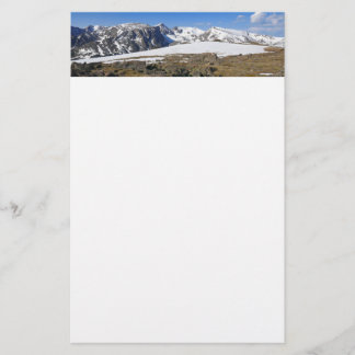 Snow Melting on the Rocky Mountains Stationery