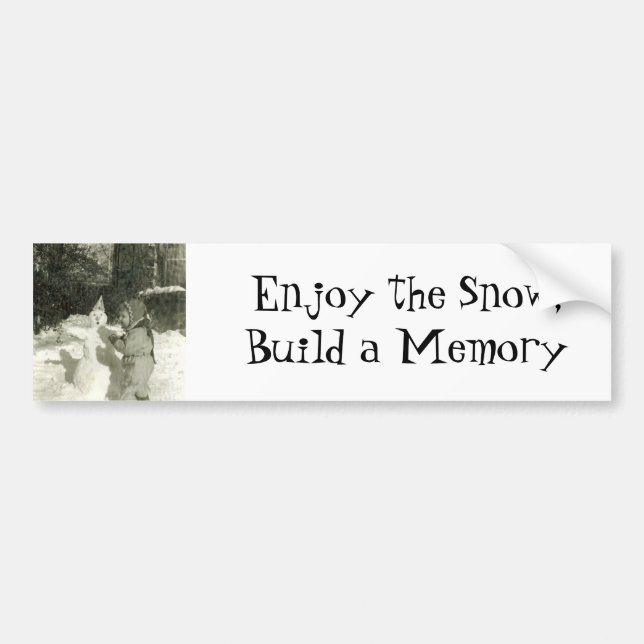 Snow Memory Bumper Sticker (Front)
