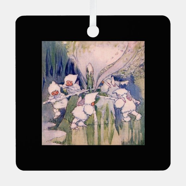 snow metal tree decoration (Front)