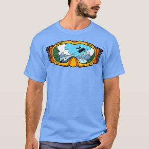 Snow Mobile Racing Vintage Goggles Snowmobiling Sn T-Shirt
