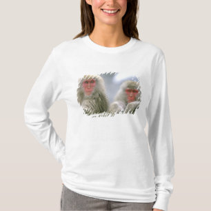 Snow Monkey Couple, Japanese Macaque, T-Shirt