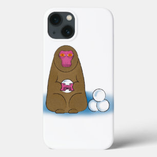 Snow Monkey Snowball Fighter iPhone 13 Case
