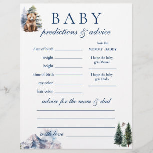 Snow Mountain Bear Adventure Predictions Advice Flyer