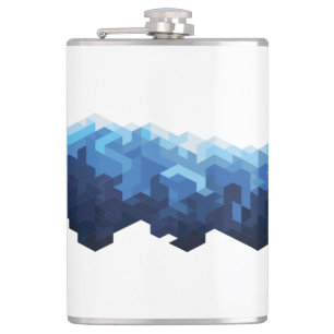 Snow mountain hip flask