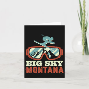 Snow Mountain Montana Vintage Retro Skiing And Sno Card