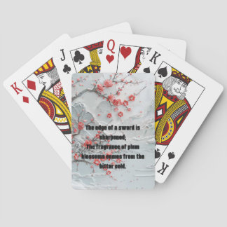Snow mountain plum blossom painting playing cards