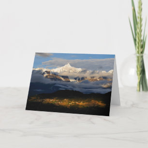 Snow Mountain Sunrise Card