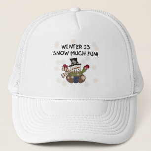 Snow Much Fun Snowman Tshirts and gifts Trucker Hat