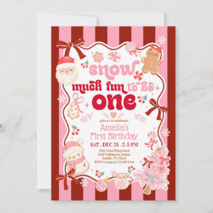 Snow Much Fun to be ONE First Birthday Invitation