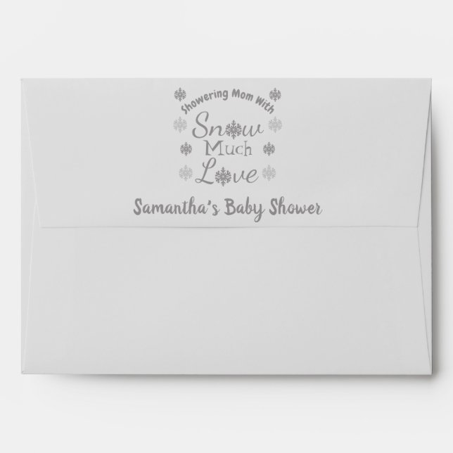 Snow Much Love Baby Shower Envelope (Back (Top Flap))