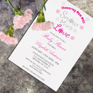 Snow Much Love Winter Snowflake Baby Shower