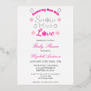 Snow Much Love Winter Snowflake Baby Shower