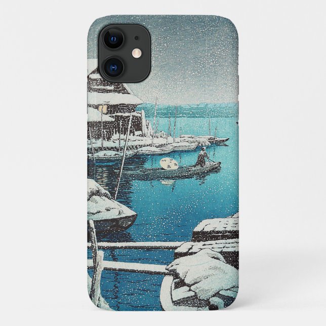Snow Mukôjima Hasui Kawase shin hanga art winter Case-Mate iPhone Case (Back)