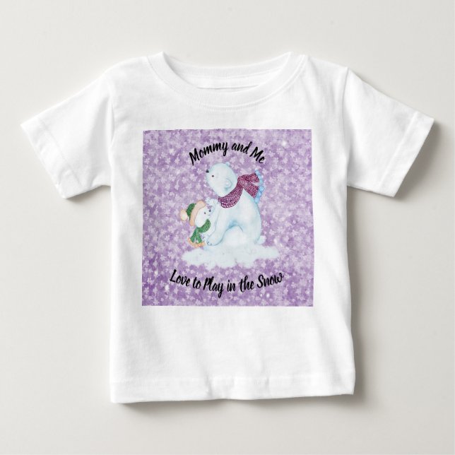 Snow Mum & Baby Snowman Tee (Front)