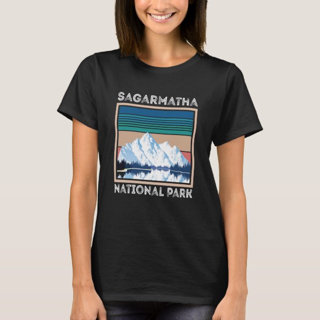 Snow National Park Sagarmatha Everest Tibet Nepal  T-Shirt (Front)