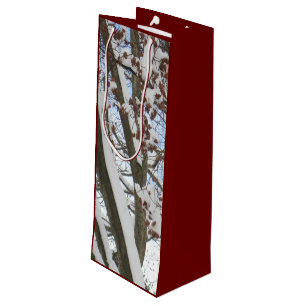 Snow on a Japanese Maple --- Wine Gift Bag