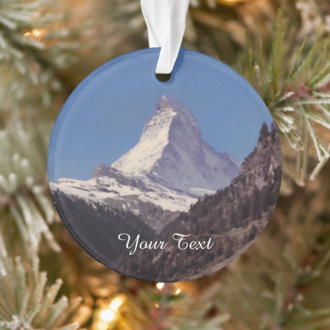 Snow on Matterhorn Mountain Hanging Ornament (Tree)
