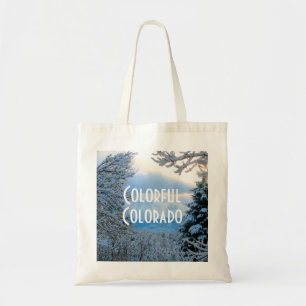 Snow on Pine Trees in Colorado Rocky Mountains Tote Bag