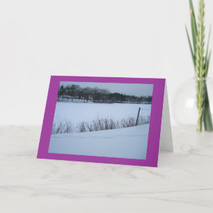 Snow on the Pond (Happy Holidays) Holiday Card