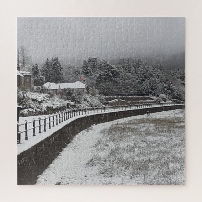 Snow On The Prom Jigsaw Puzzle (Vertical)