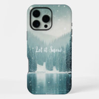 Snow on the winter, mountain lake
