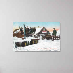Snow Over the House TopsNome, AK Canvas Print