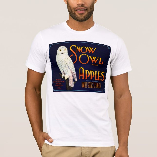 Snow Owl Apples T-Shirt (Front)