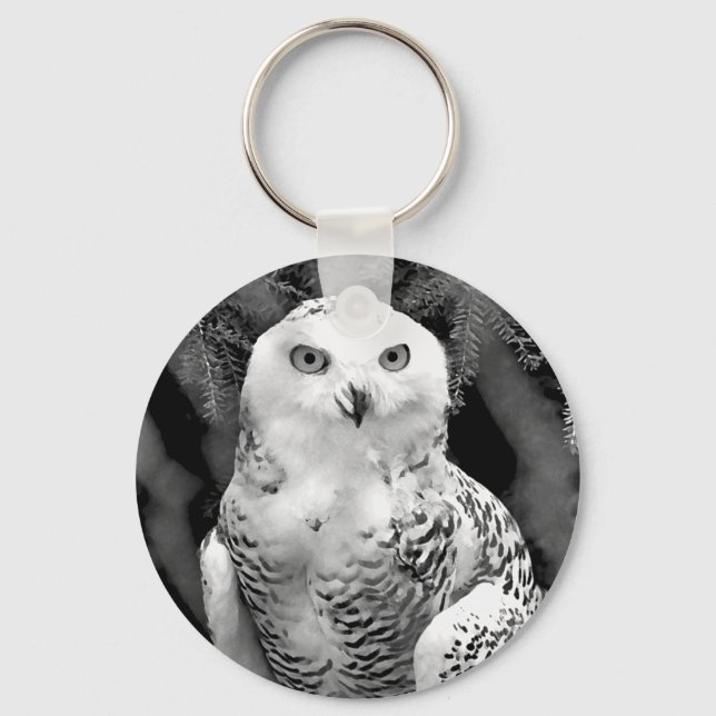 Snow Owl Baby Keychain (Front)