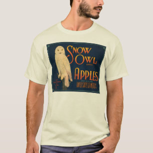 Snow Owl Brand Apples Vintage Crate Label T-Shirt