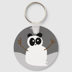 Snow Panda Key Ring