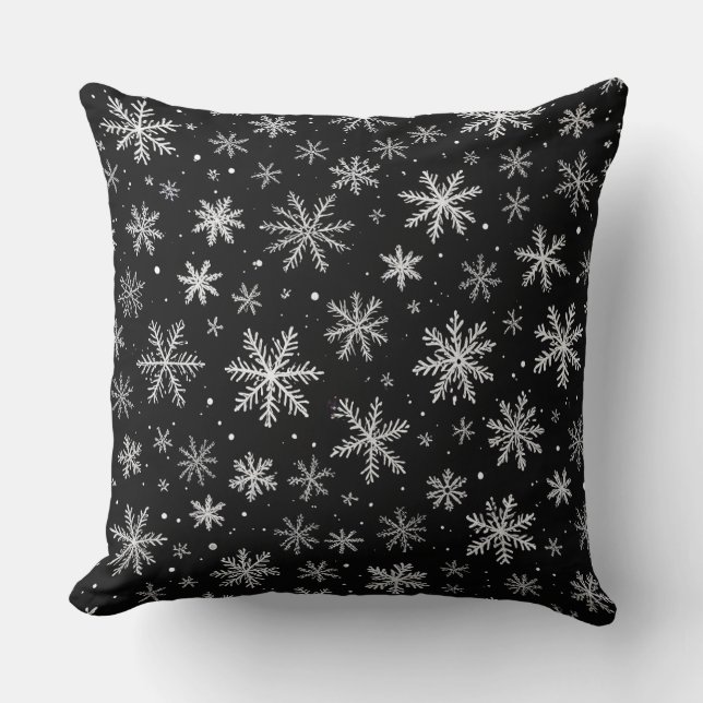 snow pattern pillow cushion (Front)