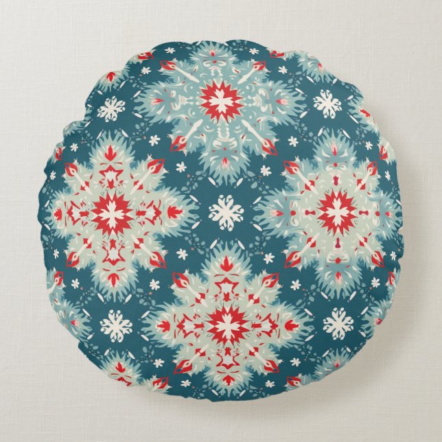 Snow pattern throw pillow (Front)
